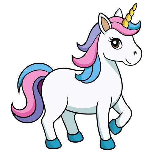 Prancing Unicorn Transparent Sticker
